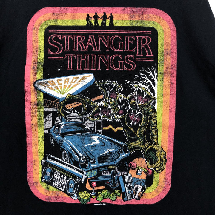STRANGER THINGS Stranger Things Movie T-shirt Men's XL size cotton black type Vintage Second Hand