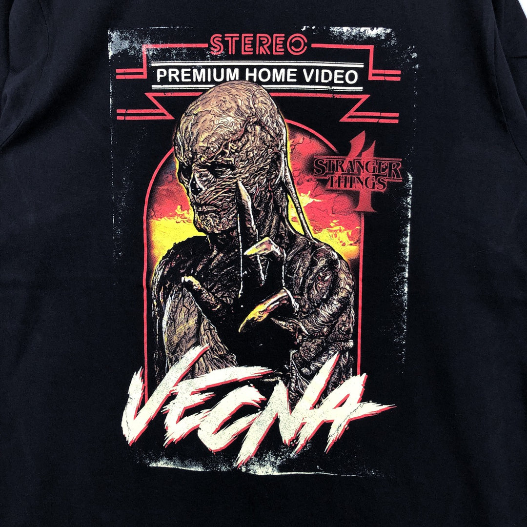 STRANGER THINGS Stranger Things Movie T-shirt Men's XL size cotton black type Vintage Second Hand