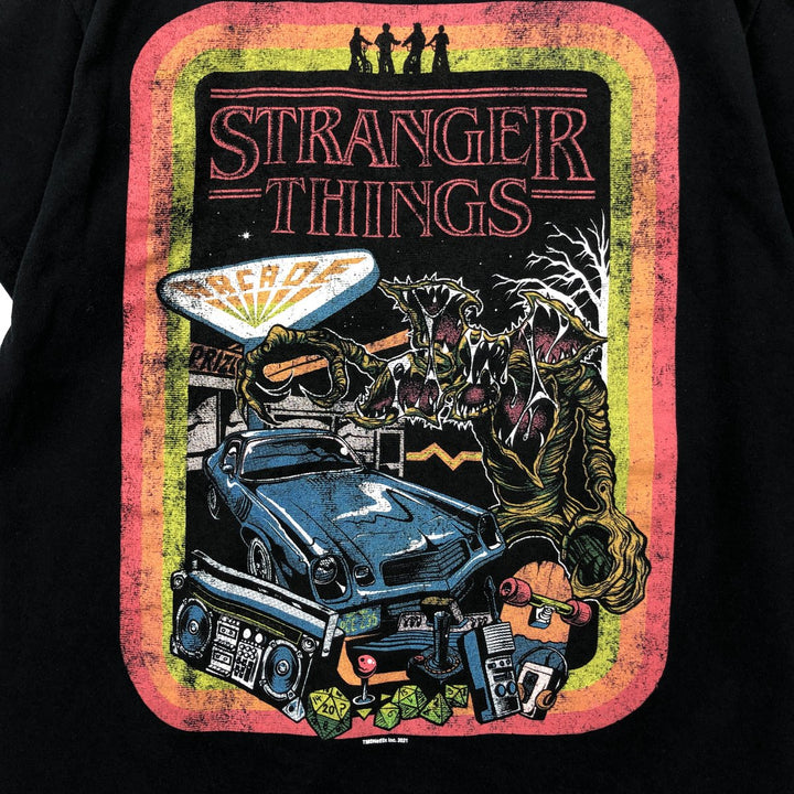 STRANGER THINGS Stranger Things Movie T-shirt Men's S size unclear black type Vintage Second Hand
