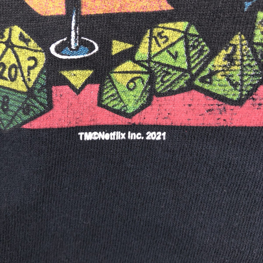STRANGER THINGS Stranger Things Movie T-shirt Men's S size unclear black type Vintage Second Hand