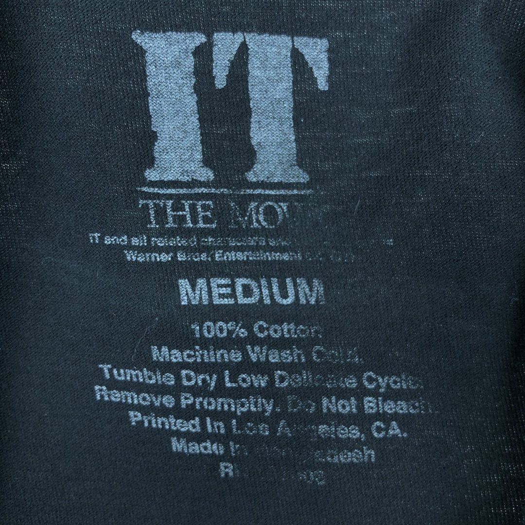 IT Movie T-shirt Men's M size cotton black type Vintage Second Hand