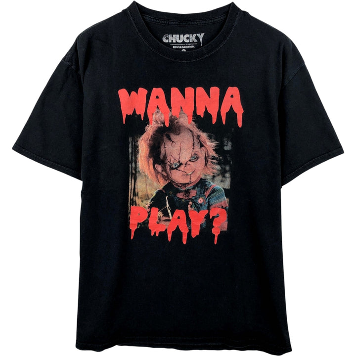 Ripple Junction CHILD'S PLAY CHUCKY Movie T-Shirt (Men's Size L) cotton black type Vintage Second Hand