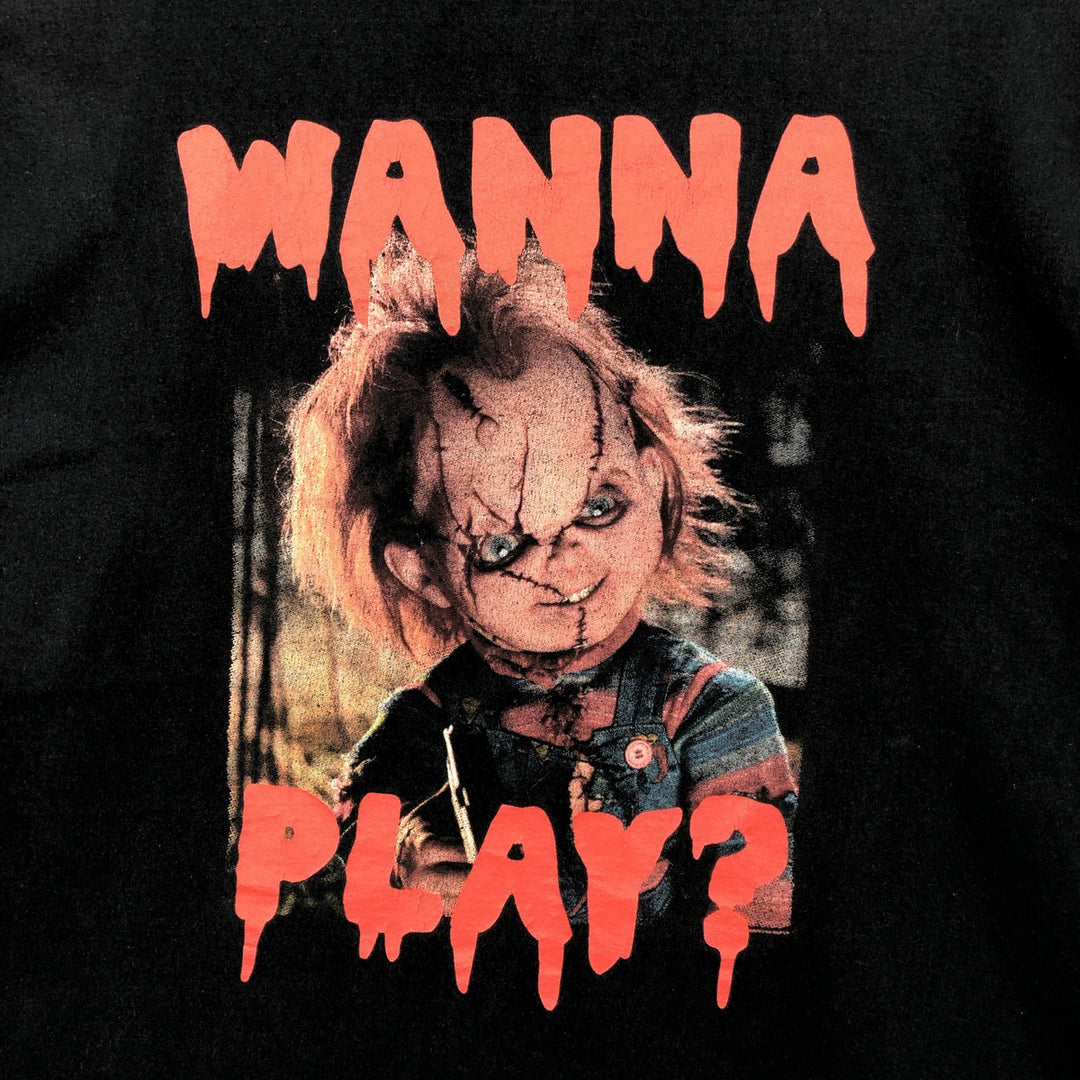 Ripple Junction CHILD'S PLAY CHUCKY Movie T-Shirt (Men's Size L) cotton black type Vintage Second Hand