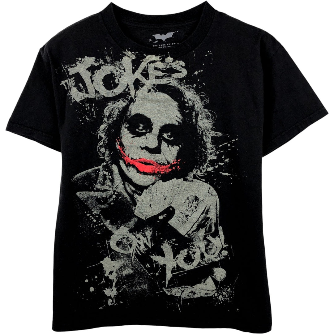 2000'S THE DARK KNIGHT Joker Movie T-shirt, Men's Size S (equivalent), Large Print cotton black type Vintage Second Hand