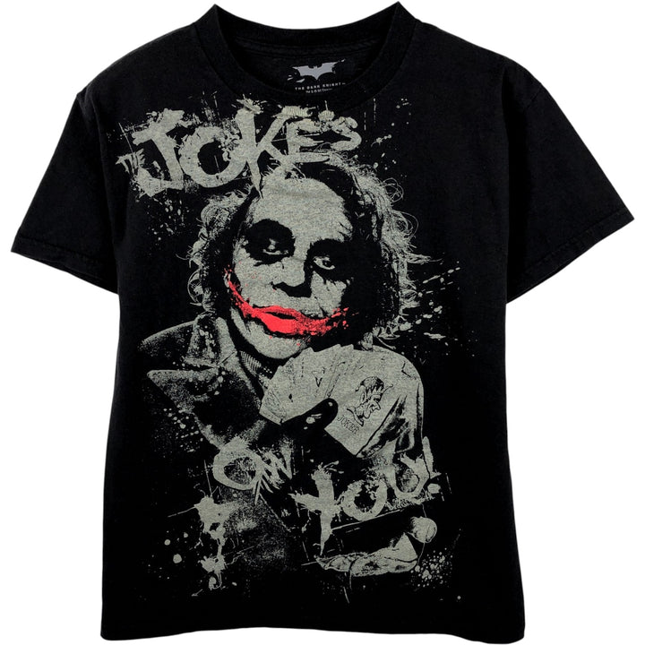 2000'S THE DARK KNIGHT Joker Movie T-shirt, Men's Size S (equivalent), Large Print cotton black type Vintage Second Hand