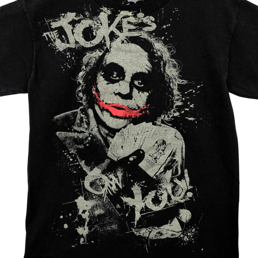 2000'S THE DARK KNIGHT Joker Movie T-shirt, Men's Size S (equivalent), Large Print cotton black type Vintage Second Hand