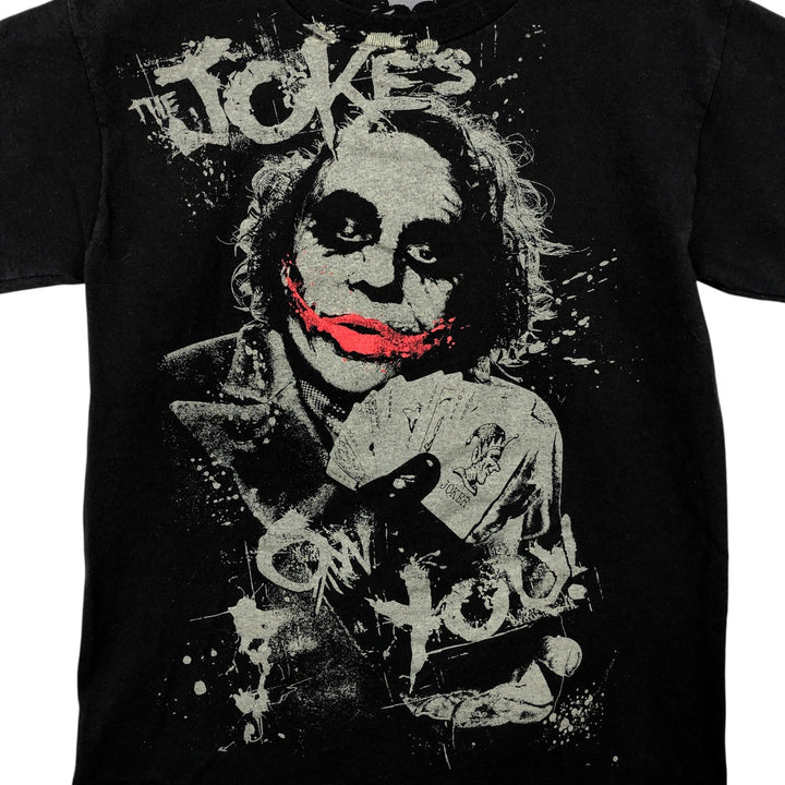 2000'S THE DARK KNIGHT Joker Movie T-shirt, Men's Size S (equivalent), Large Print cotton black type Vintage Second Hand