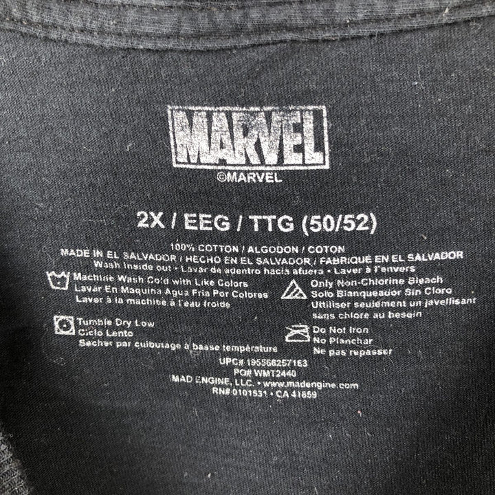 Marvel Spider-Man Venom Character Print T-Shirt, Men's Size XXL (approx.) cotton black type Vintage Second Hand