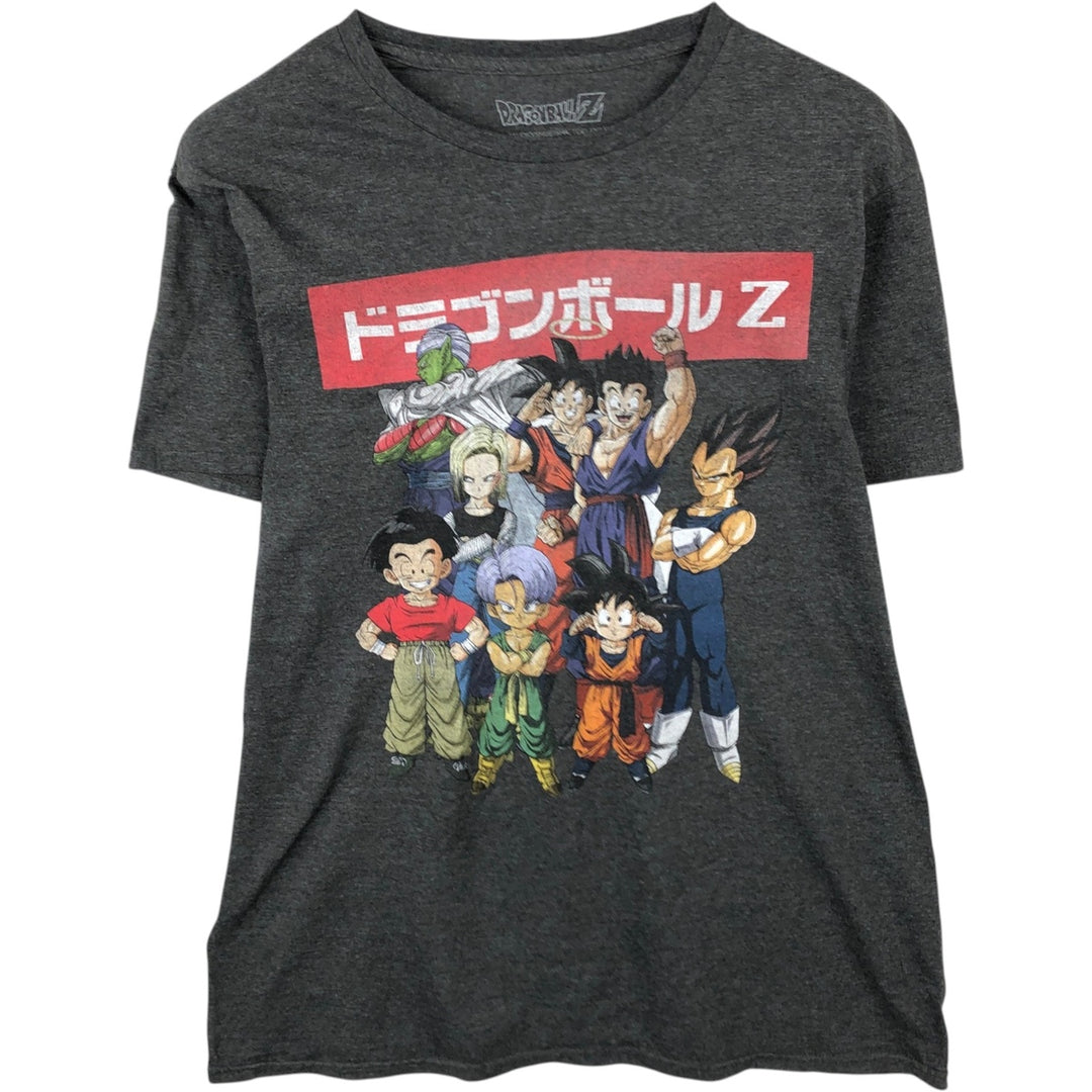 DRAGONBALL Z Dragon Ball Z Anime Character Print T-Shirt Men's Size L cotton Charcoal Vintage Second Hand