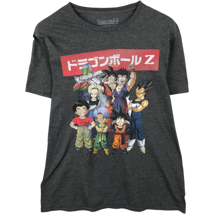 DRAGONBALL Z Dragon Ball Z Anime Character Print T-Shirt Men's Size L cotton Charcoal Vintage Second Hand