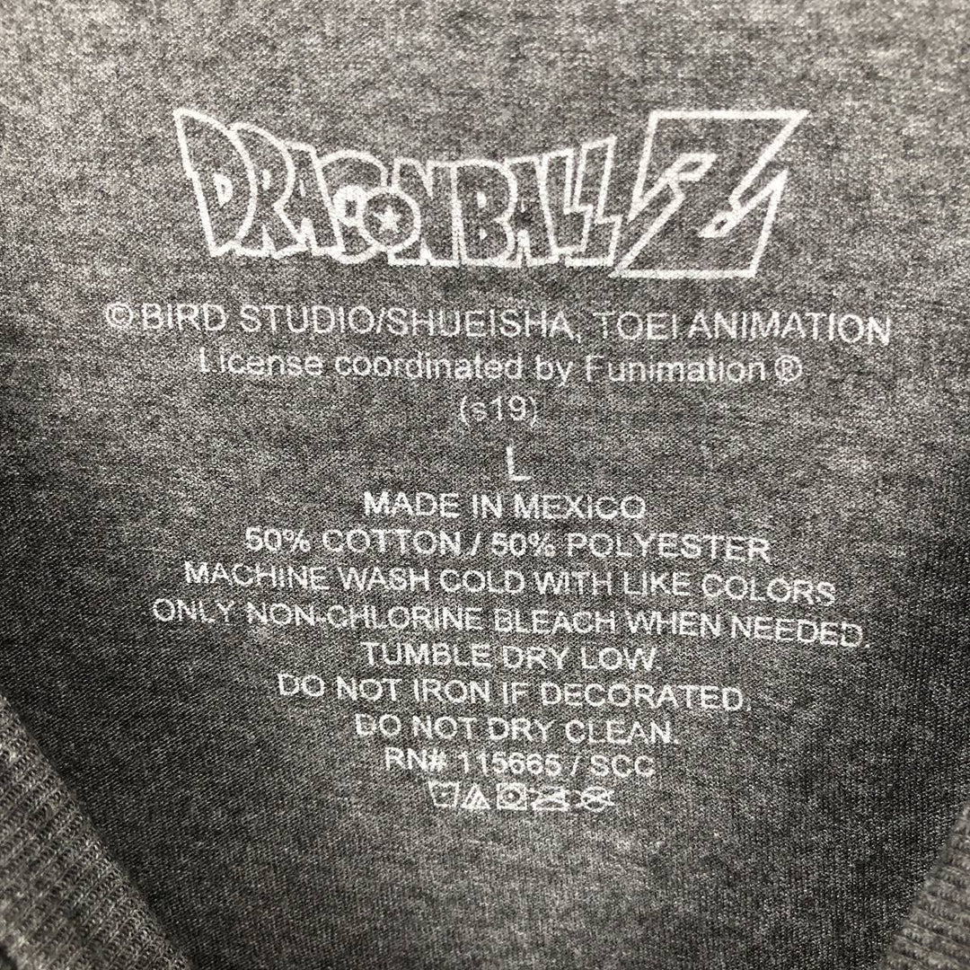 DRAGONBALL Z Dragon Ball Z Anime Character Print T-Shirt Men's Size L cotton Charcoal Vintage Second Hand