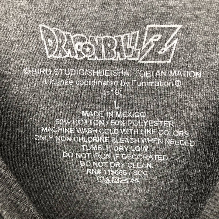 DRAGONBALL Z Dragon Ball Z Anime Character Print T-Shirt Men's Size L cotton Charcoal Vintage Second Hand