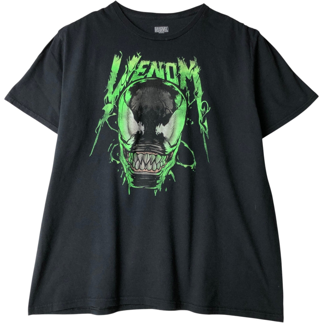 Marvel Spider-Man Venom Character Print T-Shirt, Men's Size XL (approx.) cotton black type Vintage Second Hand