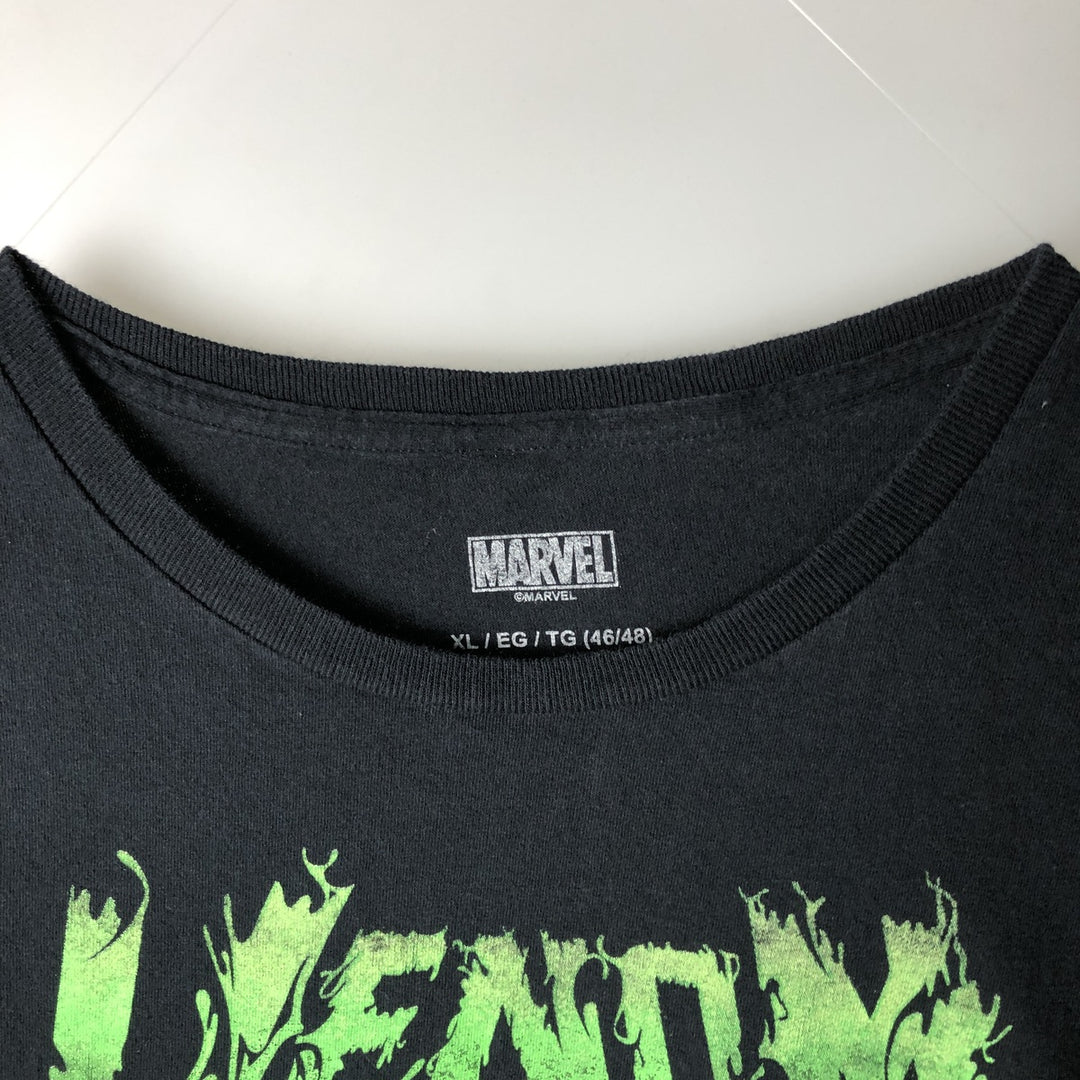 Marvel Spider-Man Venom Character Print T-Shirt, Men's Size XL (approx.) cotton black type Vintage Second Hand