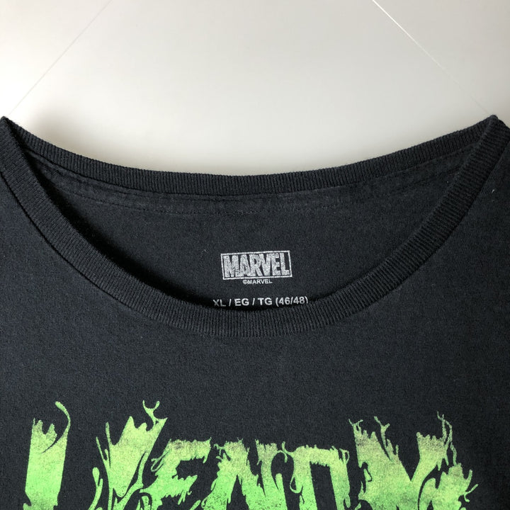Marvel Spider-Man Venom Character Print T-Shirt, Men's Size XL (approx.) cotton black type Vintage Second Hand