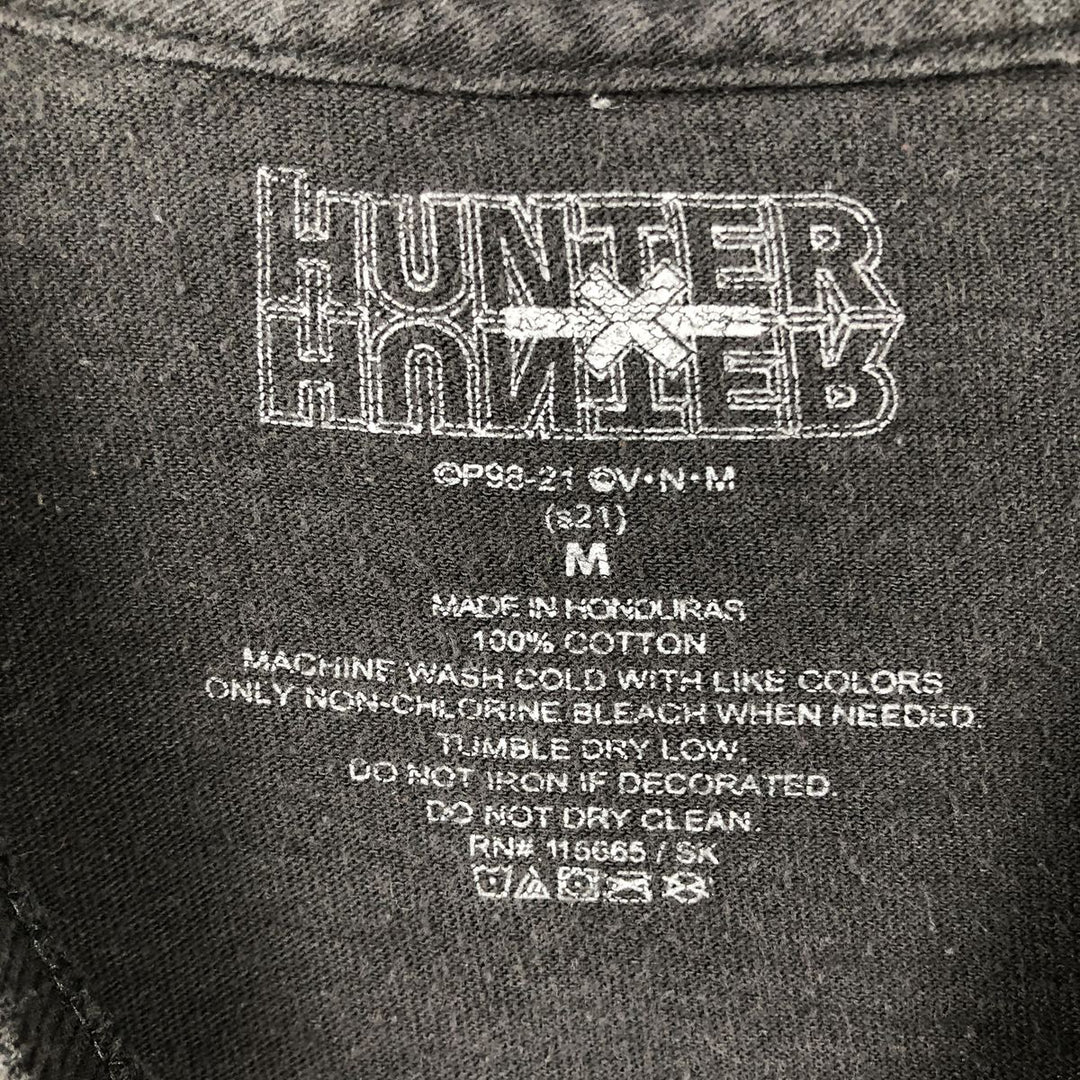 HUNTERxHUNTER Anime Character Print T-Shirt, Men's Size M cotton black type Vintage Second Hand