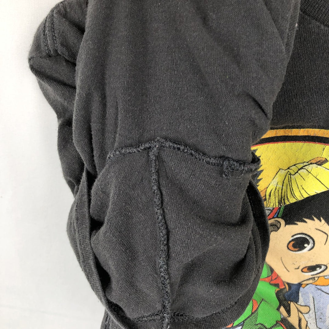 HUNTERxHUNTER Anime Character Print T-Shirt, Men's Size M cotton black type Vintage Second Hand
