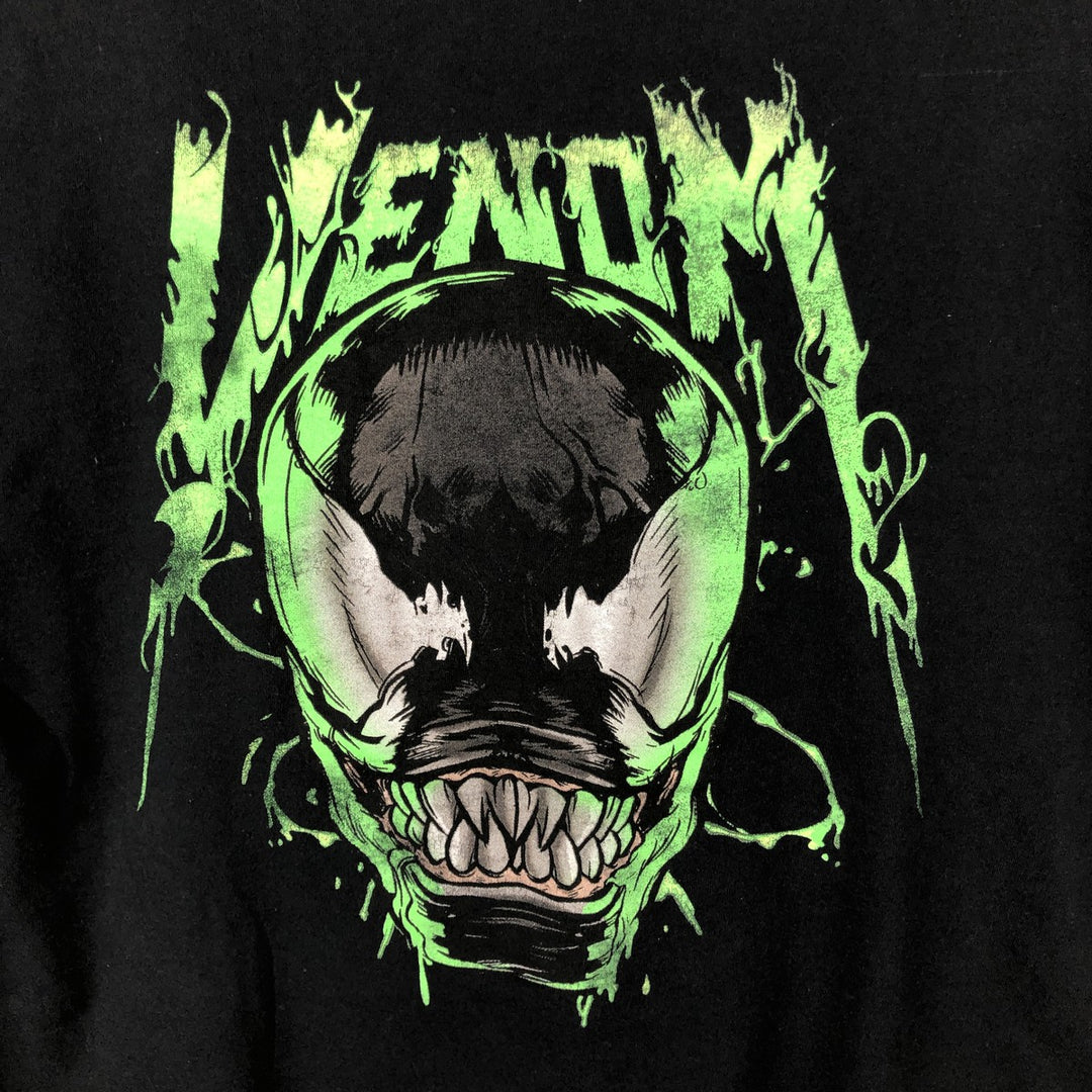 Marvel Spider-Man Venom Character Print T-Shirt, Men's Size L (approx.) cotton black type Vintage Second Hand