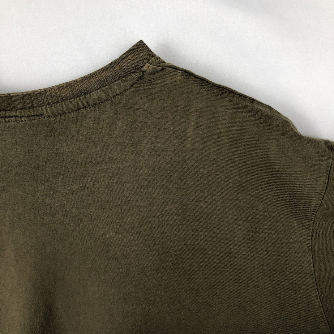 Popeye character print T-shirt, men's size XL (equivalent) cotton Khaki type Vintage Second Hand