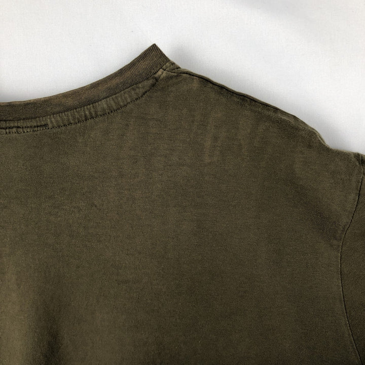 Popeye character print T-shirt, men's size XL (equivalent) cotton Khaki type Vintage Second Hand