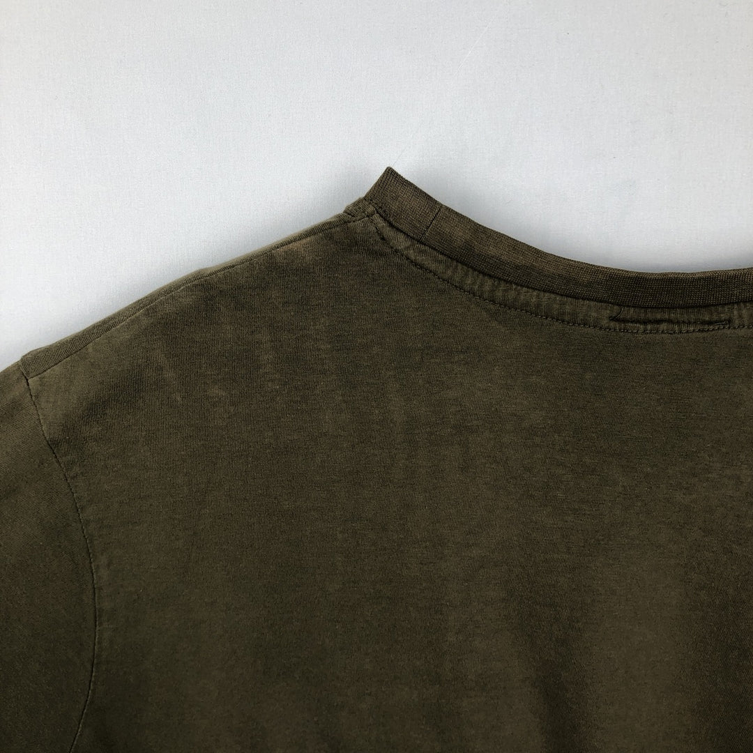 Popeye character print T-shirt, men's size XL (equivalent) cotton Khaki type Vintage Second Hand