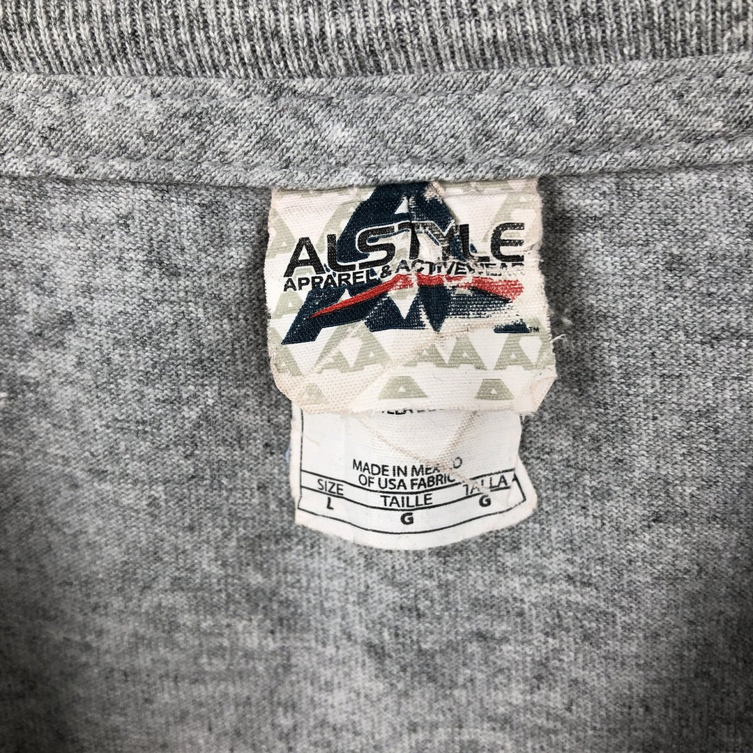 ALSTYLE POPEYE Character Print T-Shirt (Men's Size L) cotton gray type Vintage Second Hand