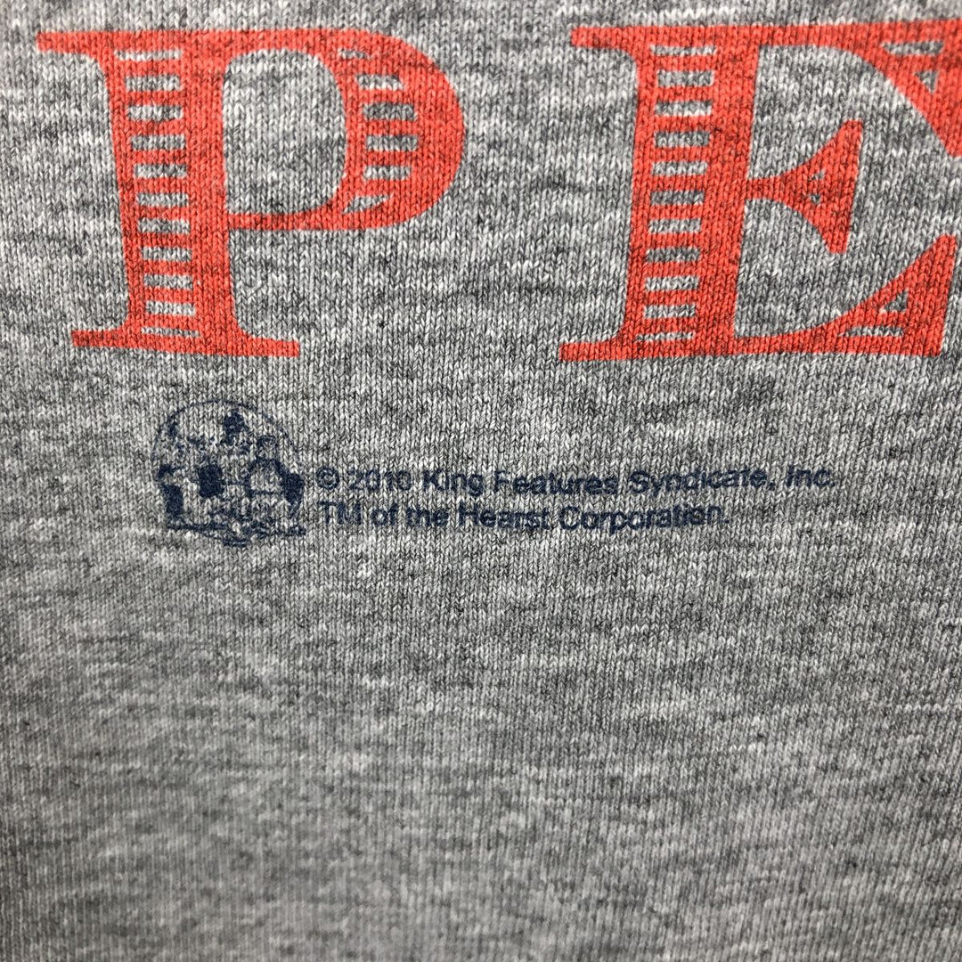 ALSTYLE POPEYE Character Print T-Shirt (Men's Size L) cotton gray type Vintage Second Hand