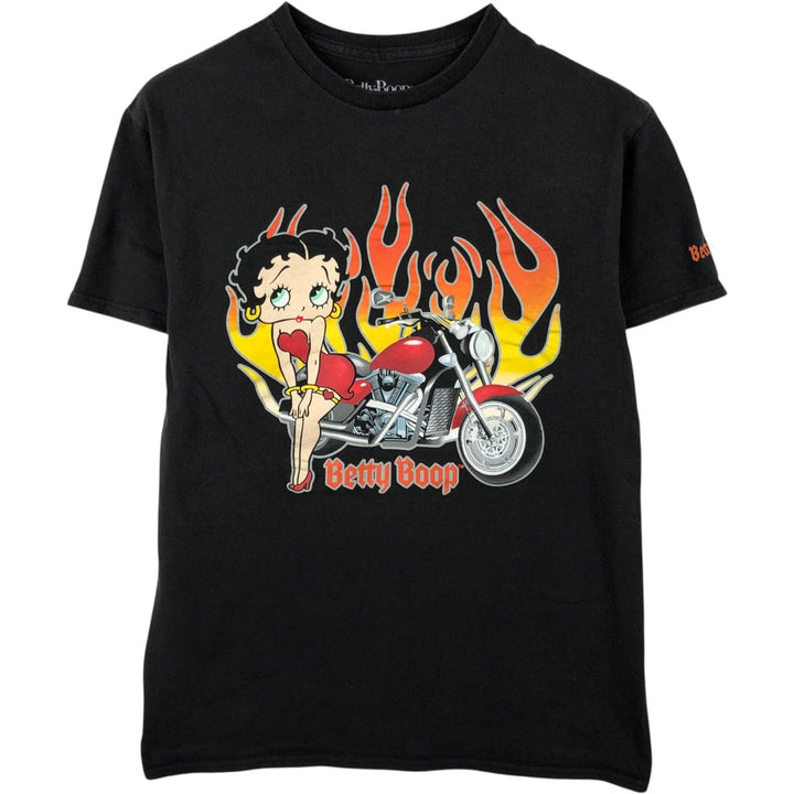 BETTY BOOP Betty Boop character print T-shirt, men's size M cotton black type Vintage Second Hand