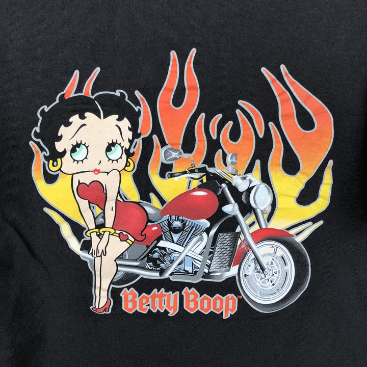 BETTY BOOP Betty Boop character print T-shirt, men's size M cotton black type Vintage Second Hand