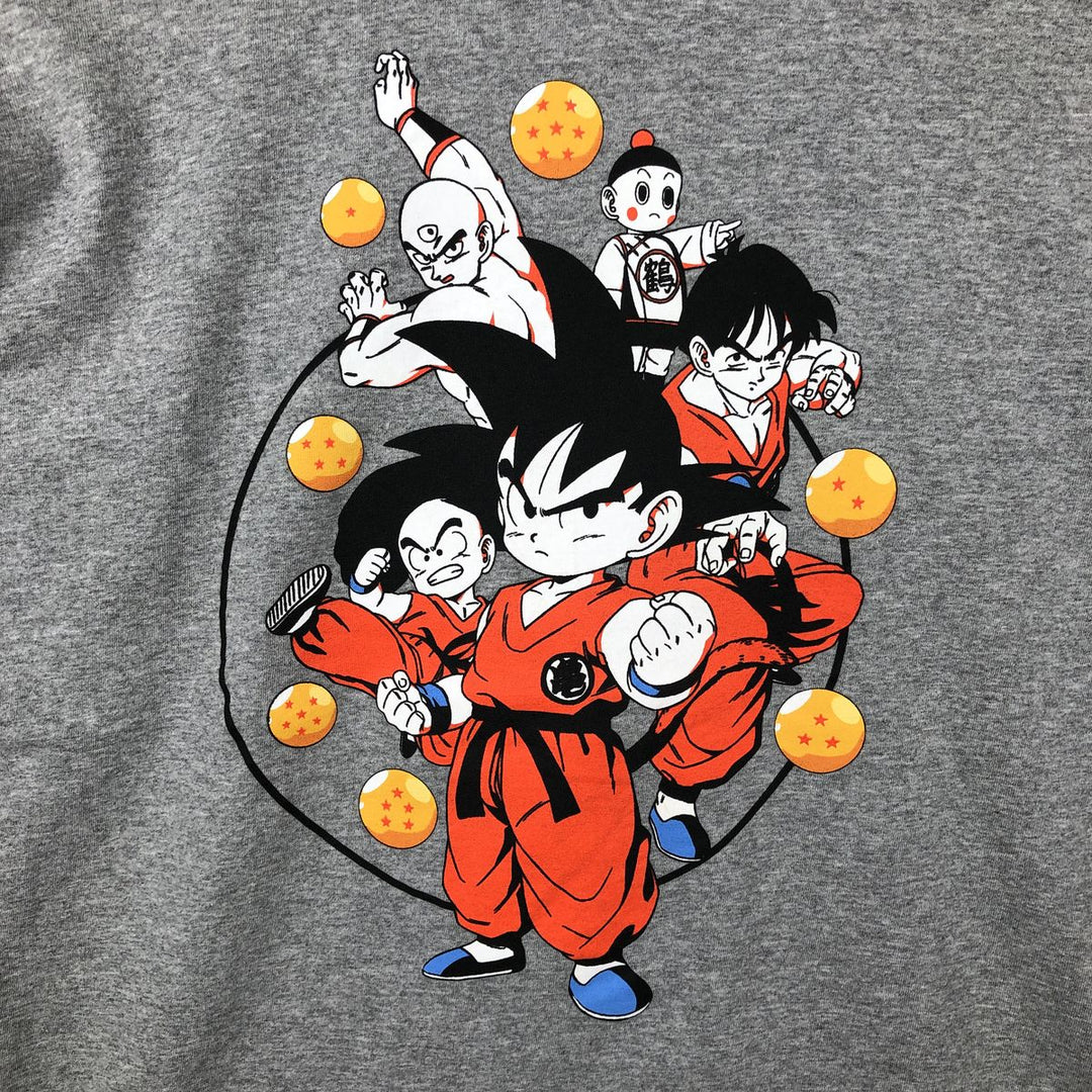 DRAGONBALL Anime Character Print T-Shirt (Men's XL equivalent) cotton gray type Vintage Second Hand