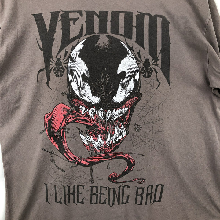 Universal Studios Spider-Man Venom Character Print T-Shirt, Men's Size XL (approx.) cotton Charcoal Vintage Second Hand
