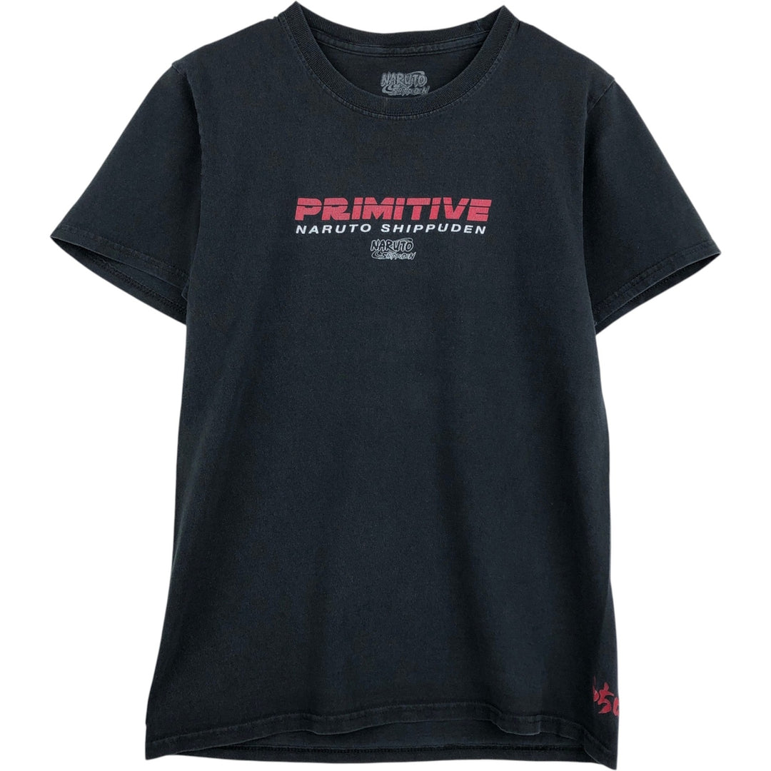 Primitive NARUTO SHIPPUDEN Uchiha Itachi Anime Character Print T-Shirt (Men's Size S) cotton black type Vintage Second Hand