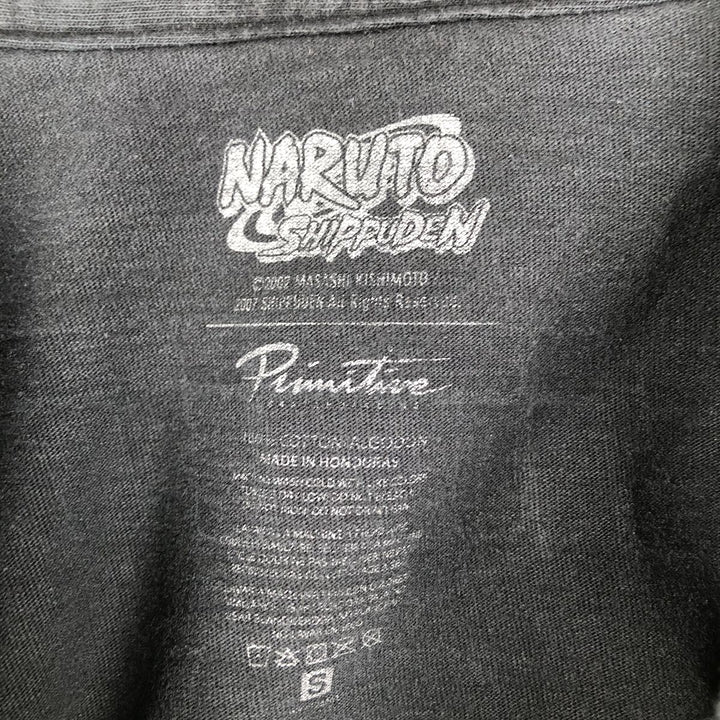 Primitive NARUTO SHIPPUDEN Uchiha Itachi Anime Character Print T-Shirt (Men's Size S) cotton black type Vintage Second Hand
