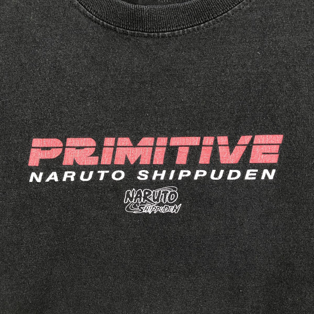 Primitive NARUTO SHIPPUDEN Uchiha Itachi Anime Character Print T-Shirt (Men's Size S) cotton black type Vintage Second Hand