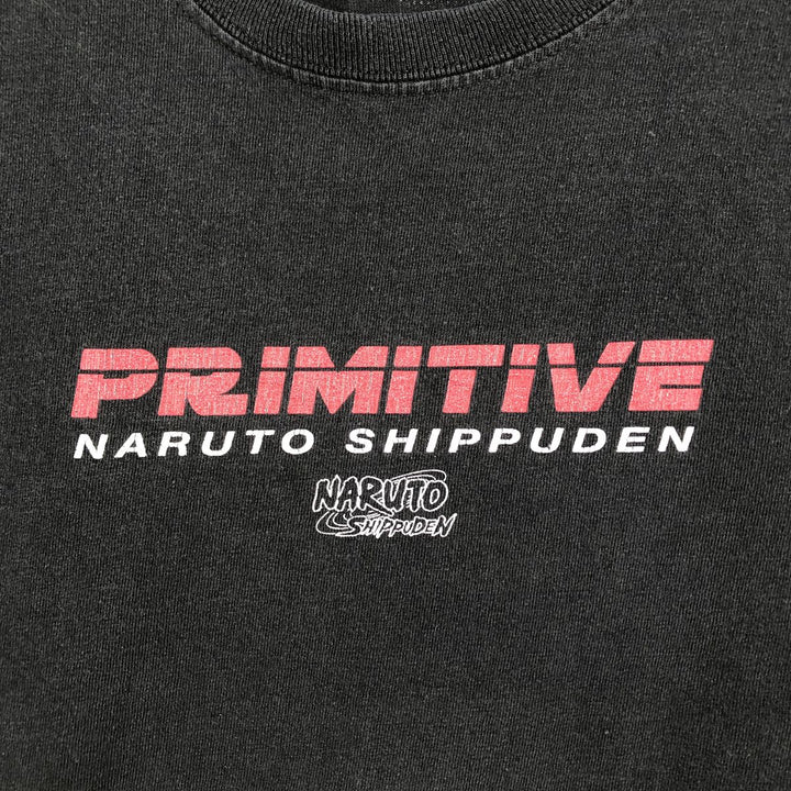 Primitive NARUTO SHIPPUDEN Uchiha Itachi Anime Character Print T-Shirt (Men's Size S) cotton black type Vintage Second Hand