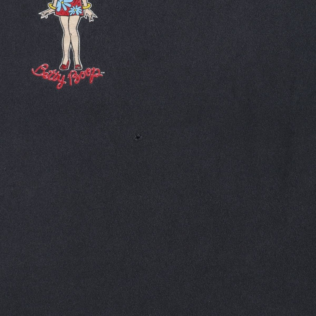 2000'S TNT BETTY BOOP Character Print T-Shirt, Men's Size XL (approx.) unclear black type Vintage Second Hand