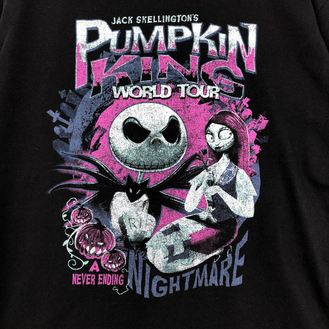 The Nightmare Before Christmas Character Print T-Shirt (Men's Size L) cotton black type Vintage Second Hand