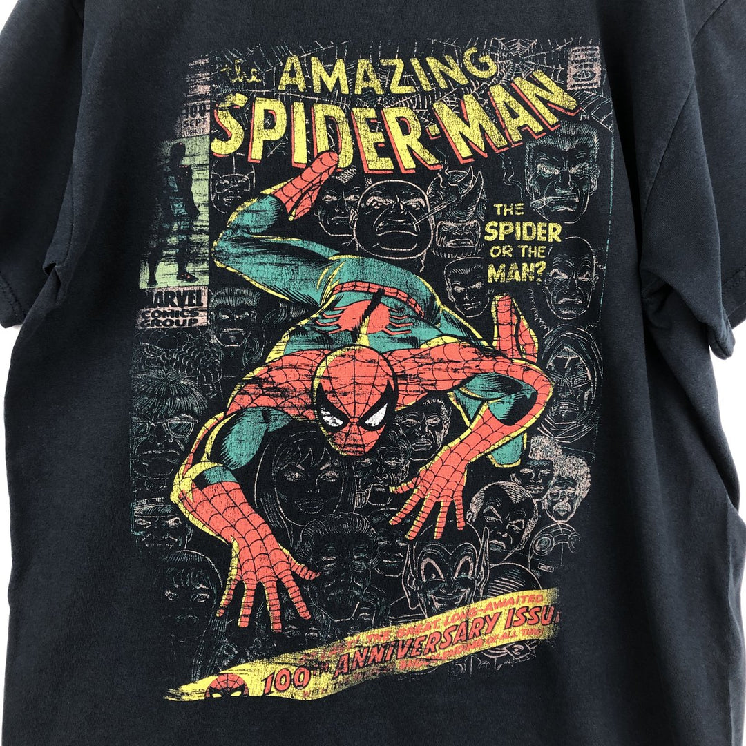 Gildan Spider-Man Character Print T-Shirt, Men's Size M (approx.) unclear black type Vintage Second Hand