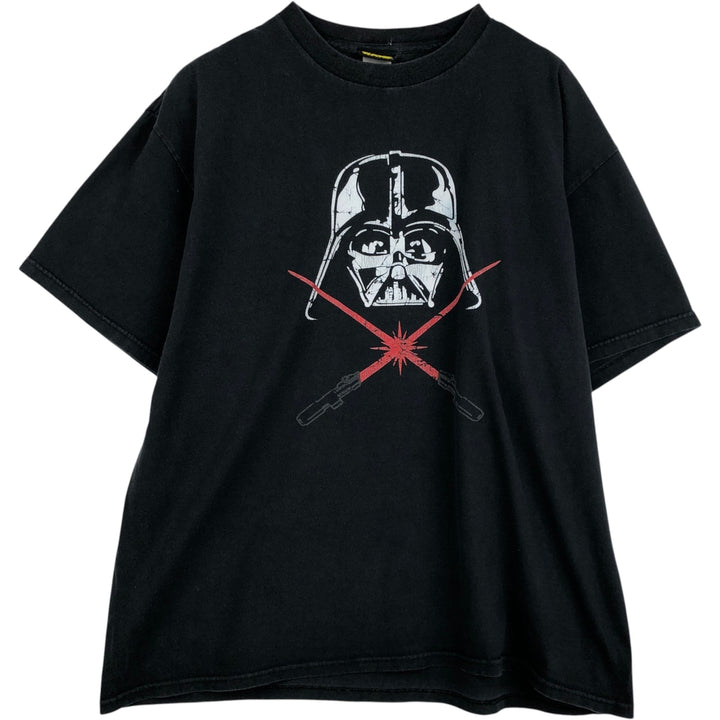 STAR WARS Darth Vader character print T-shirt, men's size XL unclear black type Vintage Second Hand