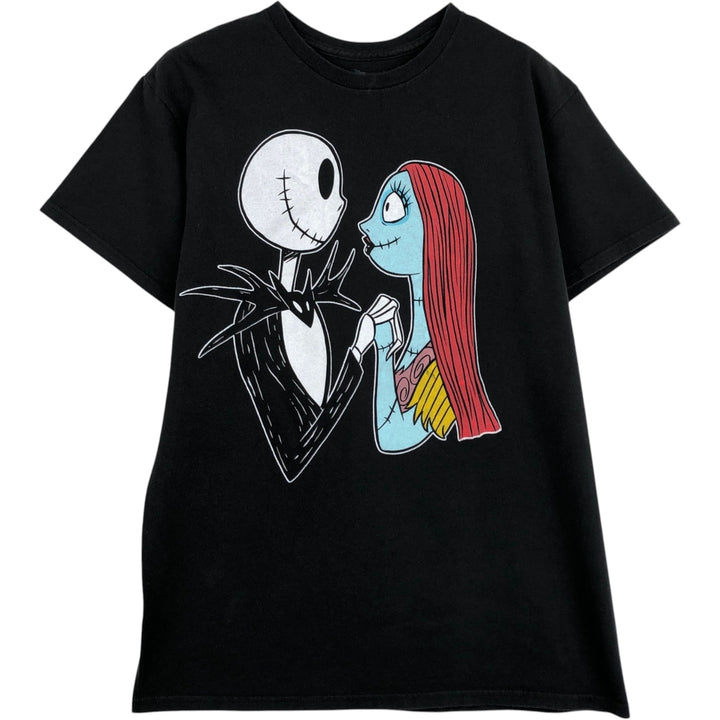 The Nightmare Before Christmas Character Print T-Shirt (Men's Size M) cotton black type Vintage Second Hand