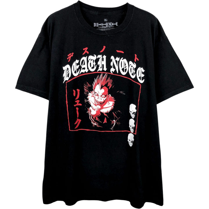 Death Note Ryuk Anime Character Print T-Shirt, Men's XL cotton black type Vintage Second Hand