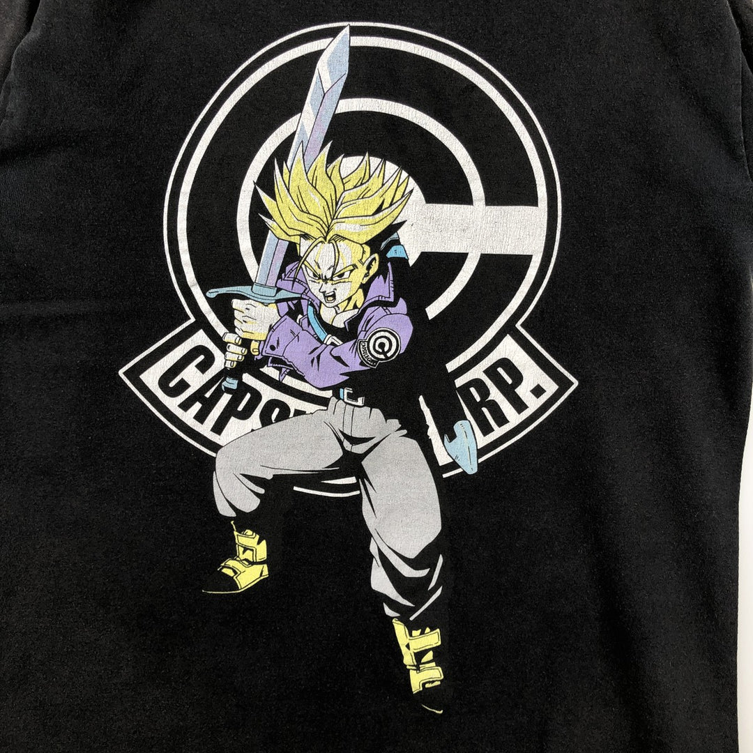 DRAGONBALL Z Trunks Anime Character Print T-Shirt (Men's Size M) cotton black type Vintage Second Hand
