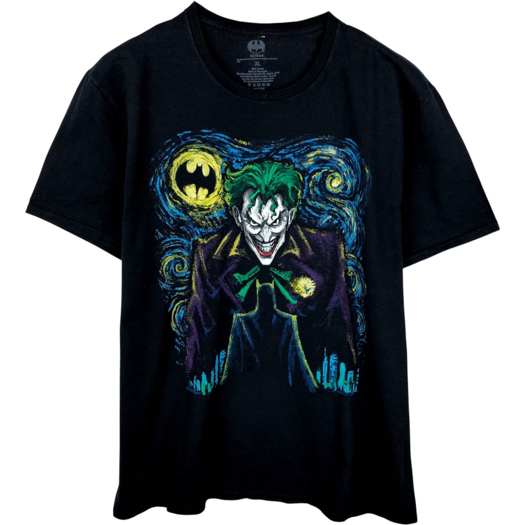 BATMAN Joker Character Print T-Shirt (Men's XL equivalent) cotton black type Vintage Second Hand
