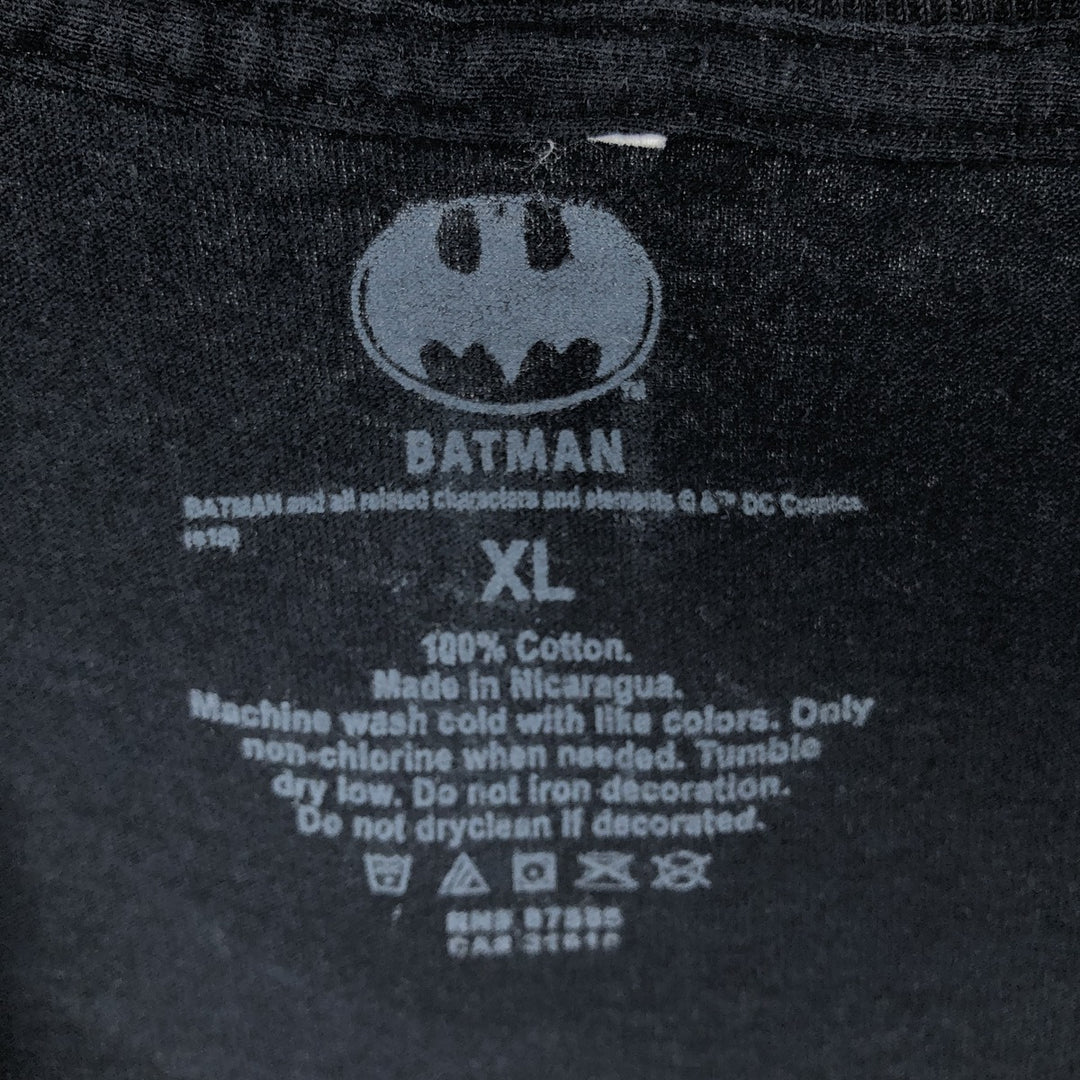 BATMAN Joker Character Print T-Shirt (Men's XL equivalent) cotton black type Vintage Second Hand