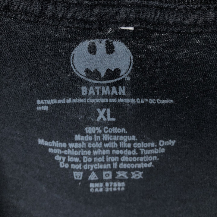BATMAN Joker Character Print T-Shirt (Men's XL equivalent) cotton black type Vintage Second Hand