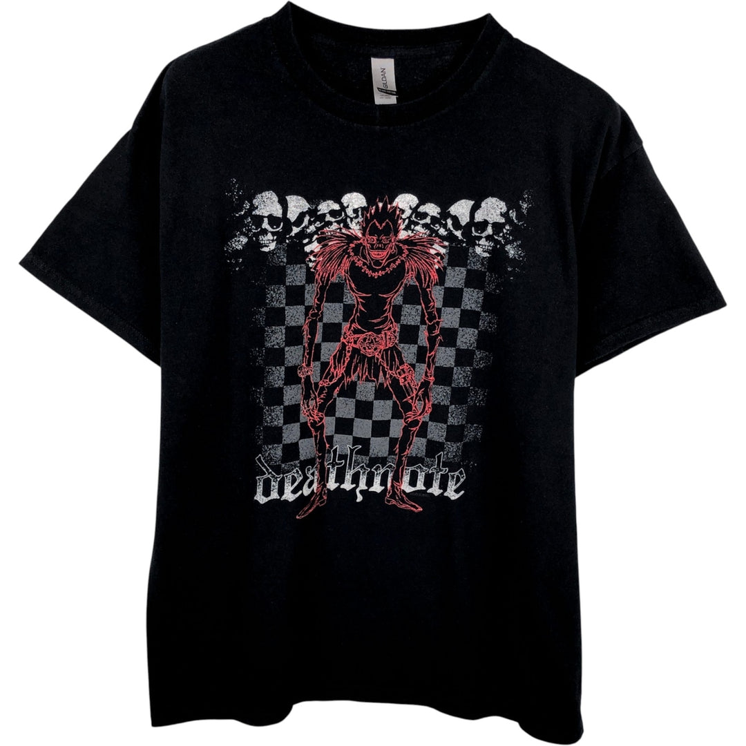 Gildan DEATH NOTE Ryuk Anime Character Print T-Shirt (Men's Size L) cotton black type Vintage Second Hand
