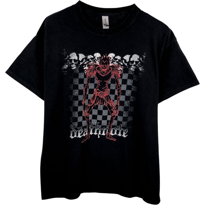 Gildan DEATH NOTE Ryuk Anime Character Print T-Shirt (Men's Size L) cotton black type Vintage Second Hand