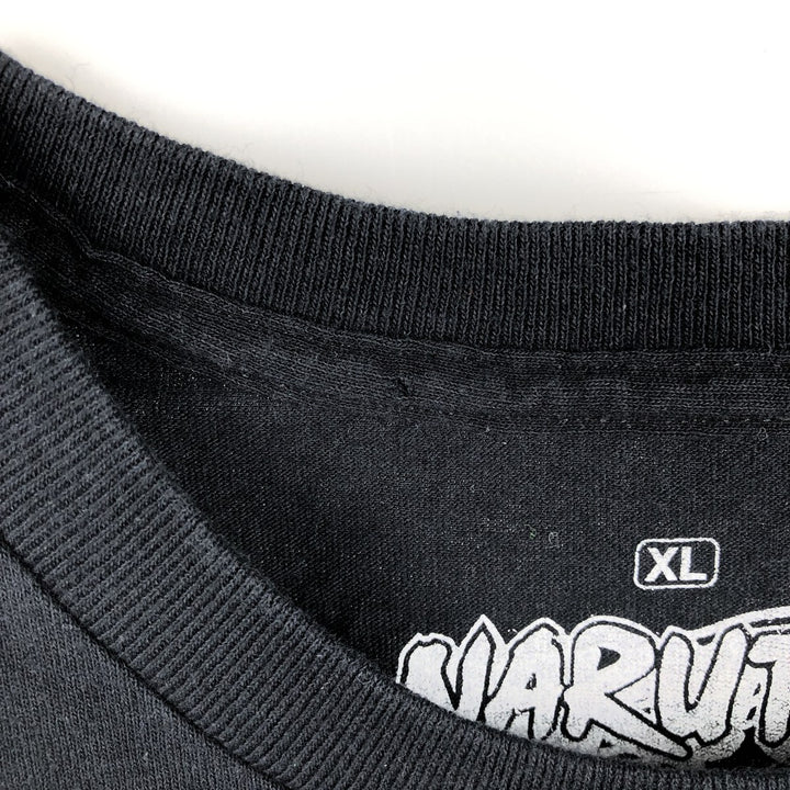 2000'S NARUTO SHIPPUDEN Naruto Shippuden Uchiha Itachi Anime Character Print T-Shirt Men's XL cotton black type Vintage Second Hand