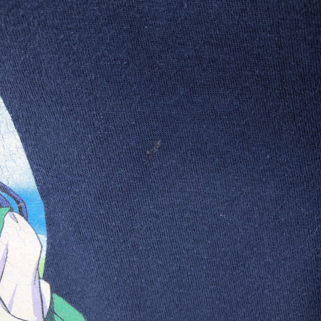 INUYASHA Inuyasha Anime Character Print T-Shirt, Men's XL cotton navy blue type Vintage Second Hand