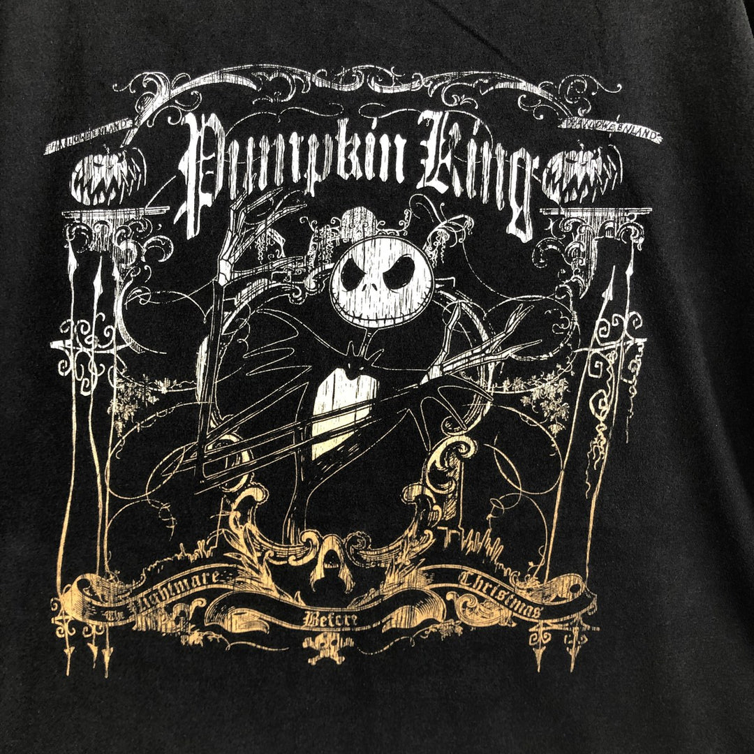 THE NIGHTMARE BEFORE CHRISTMAS Character Print T-Shirt (Men's XL equivalent) unclear black type Vintage Second Hand